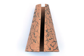Ceramic lampshade for reflector bulb small brown